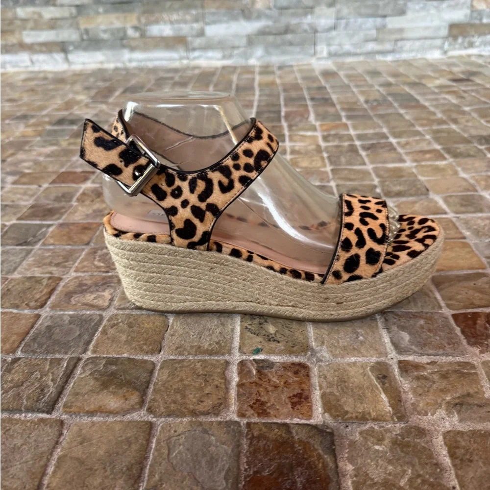Steve Madden Leopard Print Wedge Sandals